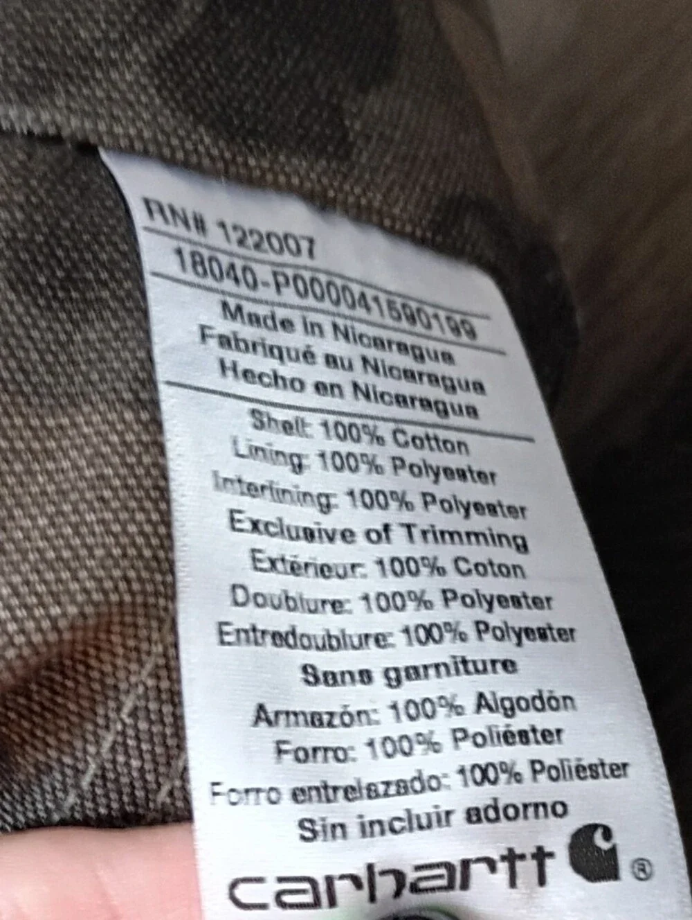 Carhartt excellent pre